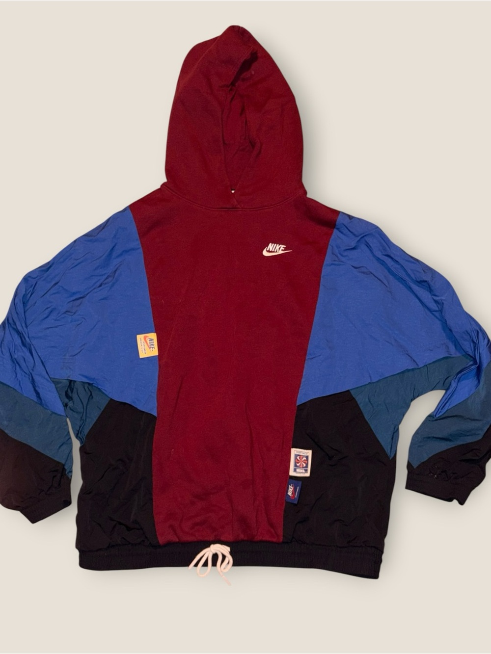 Nike Women’s Icon Clash Windbreaker Colorblock Hoodie Burgundy & Blue